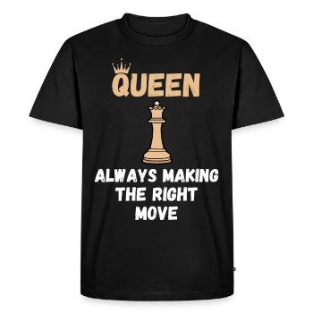 Chess Saying Gift Checkmate Queens Gambit - Men's Premium Organic T-Shirt - black - Front - Nico (187cm)
