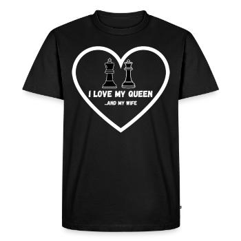 Chess Saying Gift Relationship Queens Gambit - Men's Premium Organic T-Shirt - black - Front - Nico (187cm)