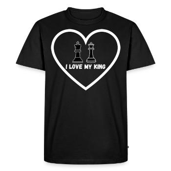 Chess Gift Relationship Queens Gambit - Men's Premium Organic T-Shirt - black - Front - Nico (187cm)