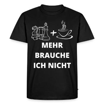 Schach Schachspieler Schachverein Brettspiel Spie - Männer Premium Bio T-Shirt - Schwarz - Vorne - Nico (187cm)
