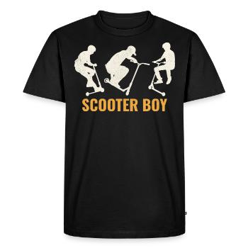 Stunt Scooter Boy Freestyle Scootering Riding - Men's Premium Organic T-Shirt - black - Front - Nico (187cm)