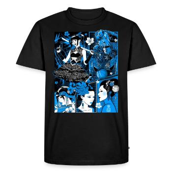 geisha manga - T-shirt Premium bio Homme - noir - Devant - Nico (187cm)