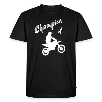 Sports masculins - T-shirt Premium bio Homme - noir - Devant - Nico (187cm)