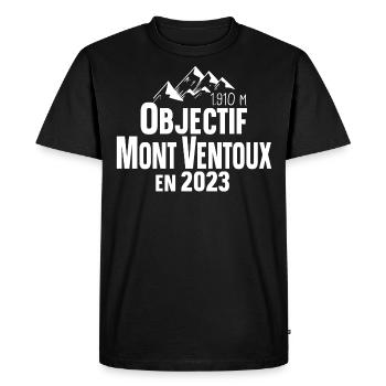 Mont Ventoux 2023 Cycliste Montagne Randonnée - T-shirt Premium bio Homme - noir - Devant - Nico (187cm)