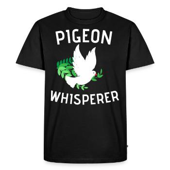 Pigeons Whisperer Pigeon Racing Cadeau Pigeon Pigeon - T-shirt Premium bio Homme - noir - Devant - Nico (187cm)