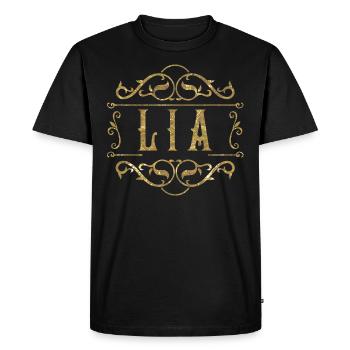 Lia or - T-shirt Premium bio Homme - noir - Devant - Nico (187cm)