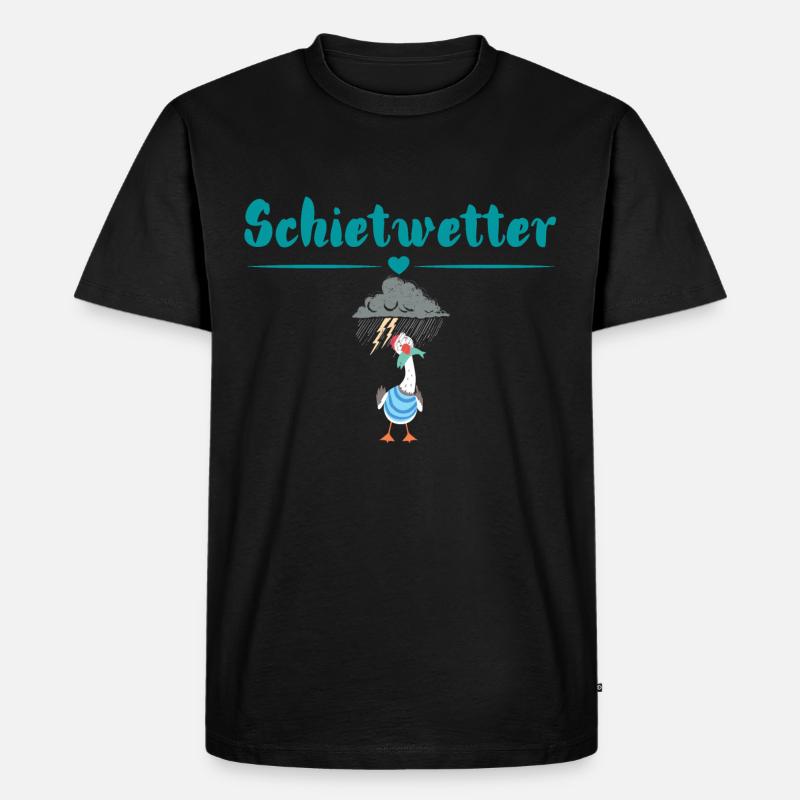 Schietwetter möwe. Maritime Mode - Männer Premium Bio T-Shirt - Schwarz
