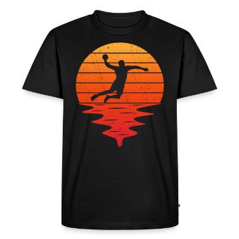sunrise handball handballer - T-shirt Premium bio Homme - noir - Devant - Nico (187cm)