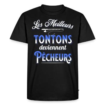 Pêche Cadeau pour Pêcheur Sport Citation Humour - T-shirt Premium bio Homme - noir - Devant - Nico (187cm)