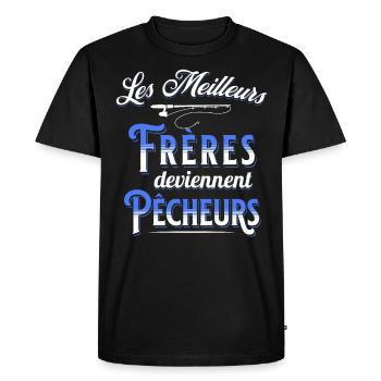 Pêche Cadeau pour Pêcheur Sport Citation Humour - T-shirt Premium bio Homme - noir - Devant - Nico (187cm)