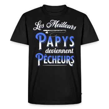 Pêche Cadeau pour Pêcheur Sport Citation Humour - T-shirt Premium bio Homme - noir - Devant - Nico (187cm)