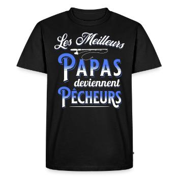 Pêche Cadeau pour Pêcheur Sport Citation Humour - T-shirt Premium bio Homme - noir - Devant - Nico (187cm)