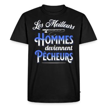 Pêche Cadeau pour Pêcheur Sport Citation Humour - T-shirt Premium bio Homme - noir - Devant - Nico (187cm)