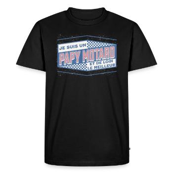 Moto Idée Cadeau pour Motard Citation Humour - T-shirt Premium bio Homme - noir - Devant - Nico (187cm)