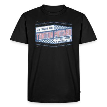 Moto Idée Cadeau pour Motard Citation Humour - T-shirt Premium bio Homme - noir - Devant - Nico (187cm)
