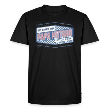 Moto Idée Cadeau pour Motard Citation Humour - T-shirt Premium bio Homme - noir - Devant - Nico (187cm)