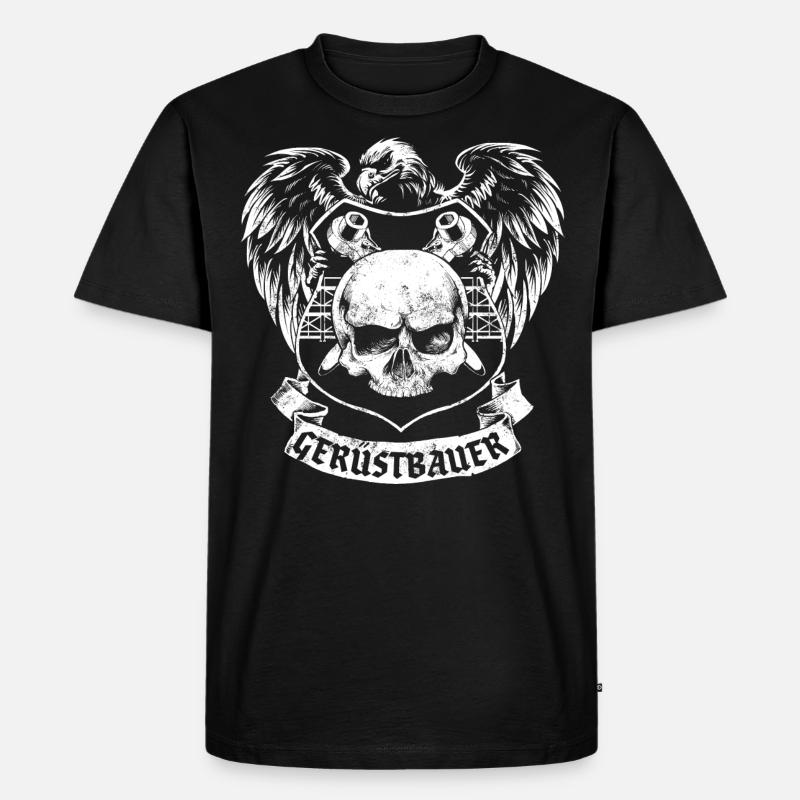 Gerüstbauer Abzeichen - Männer Premium Bio T-Shirt - Schwarz
