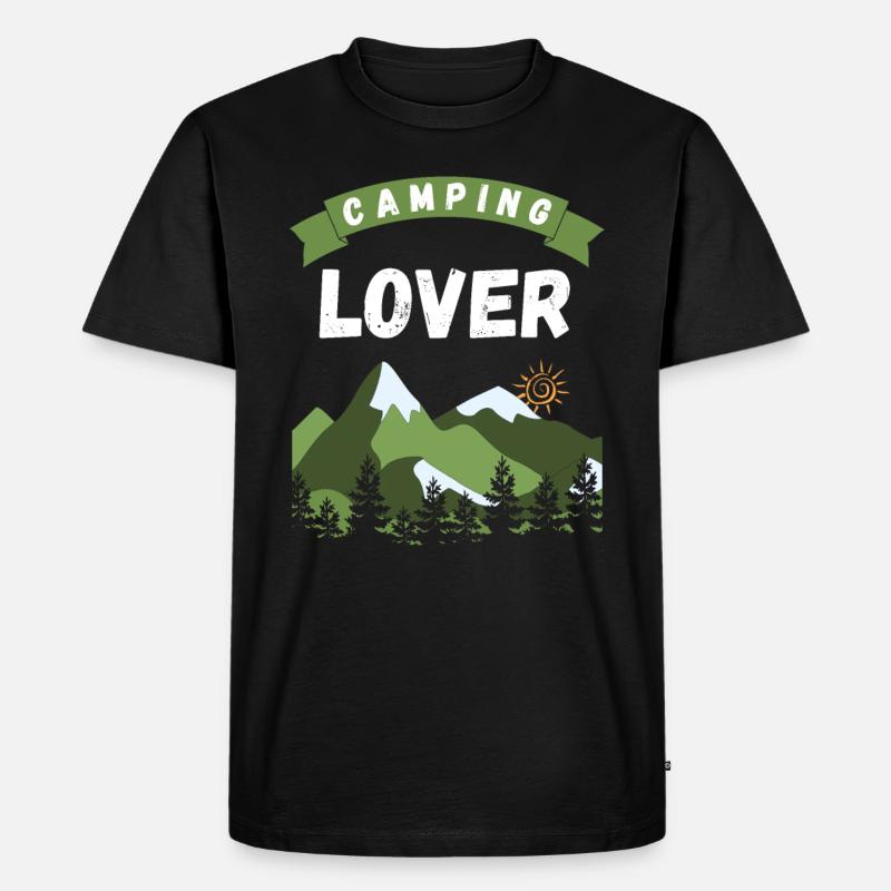 Camping Lover - Design - Männer Premium Bio T-Shirt - Schwarz