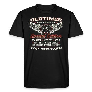 29ème anniversaire voiture classique septembre millésime 1994 - T-shirt Premium bio Homme - noir - Devant - Nico (187cm)