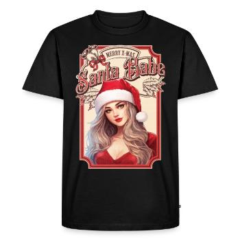 Sexy Père Noël Femme Noël Noël laid - T-shirt Premium bio Homme - noir - Devant - Nico (187cm)