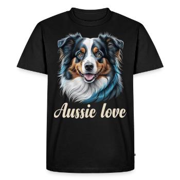 Amour australien - T-shirt Premium bio Homme - noir - Devant - Nico (187cm)