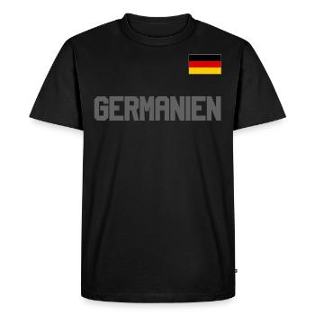 Look maillot de l’Allemagne – Drapeau GERMANIEN - T-shirt Premium bio Homme - noir - Devant - Nico (187cm)