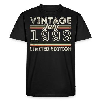 July 1998 July Birthday Gift July 1998 - Men's Premium Organic T-Shirt - black - Front - Nico (187cm)
