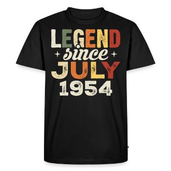 Cadeau d’anniversaire de juillet 1954 Anniversaire de juillet 1954 - T-shirt Premium bio Homme - noir - Devant - Nico (187cm)