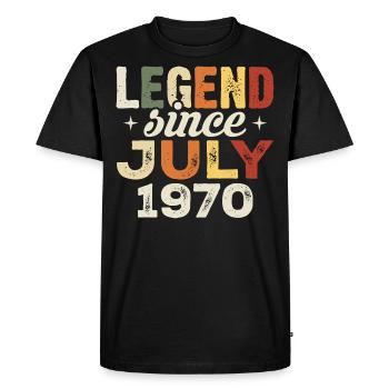 Cadeau d’anniversaire de juillet 1970 Anniversaire de juillet 1970 - T-shirt Premium bio Homme - noir - Devant - Nico (187cm)