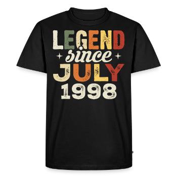 July 1998 Birthday Gift July 1998 Birthday - Men's Premium Organic T-Shirt - black - Front - Nico (187cm)