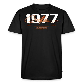 1977 Vintage Retro 1977 Birthday Gift 1977 - Men's Premium Organic T-Shirt - black - Front - Nico (187cm)