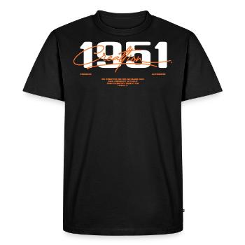 1951 Vintage Rétro 1951 Cadeau D'anniversaire 1951 - T-shirt Premium bio Homme - noir - Devant - Nico (187cm)
