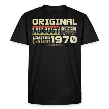 Août 1970 - Né en Août 1970 Construit en Août 1970 - T-shirt Premium bio Homme - noir - Devant - Nico (187cm)