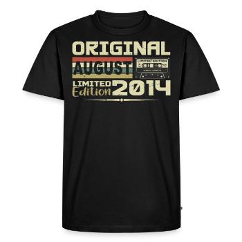 August 2014 - Born in August 2014 Built in August 2014 - Men's Premium Organic T-Shirt - black - Front - Nico (187cm)