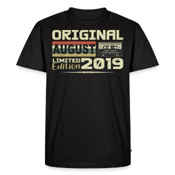 August 2019 - Born in August 2019 Built in August 2019 - Men's Premium Organic T-Shirt - black - Front - Nico (187cm)