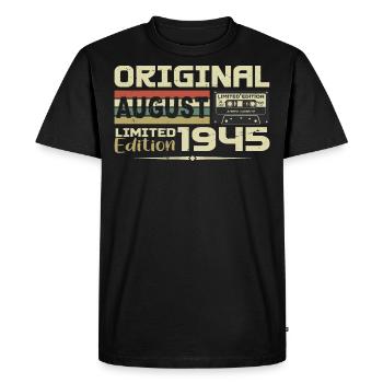 August 1945 - Born August 1945 Built August 1945 - Men's Premium Organic T-Shirt - black - Front - Nico (187cm)