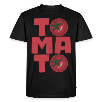 Tomato Time - Men's Premium Organic T-Shirt - black - Front - Nico (187cm)