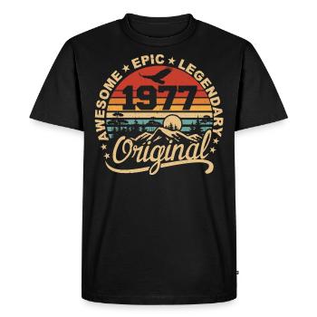 Original 1977 Cadeau Anniversaire 1977 Rétro 1977 - T-shirt Premium bio Homme - noir - Devant - Nico (187cm)