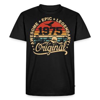 Original 1975 Cadeau Anniversaire 1975 Rétro 1975 - T-shirt Premium bio Homme - noir - Devant - Nico (187cm)