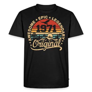 Original 1971 Cadeau Anniversaire 1971 Rétro 1971 - T-shirt Premium bio Homme - noir - Devant - Nico (187cm)