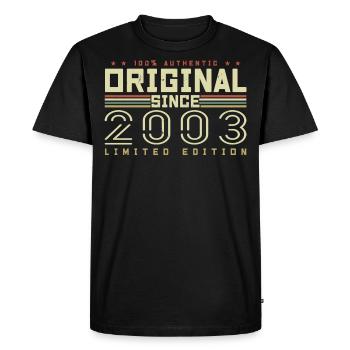 Original 2003 Cadeau Anniversaire 2003 Rétro 2003 - T-shirt Premium bio Homme - noir - Devant - Nico (187cm)