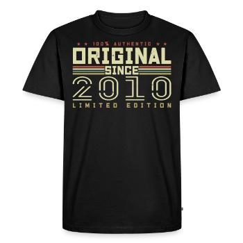 Original 2010 Retro 2010 Birthday Gift 2010 - Men's Premium Organic T-Shirt - black - Front - Nico (187cm)