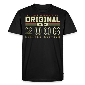 Original 2006 Retro 2006 Birthday Gift 2006 - Men's Premium Organic T-Shirt - black - Front - Nico (187cm)