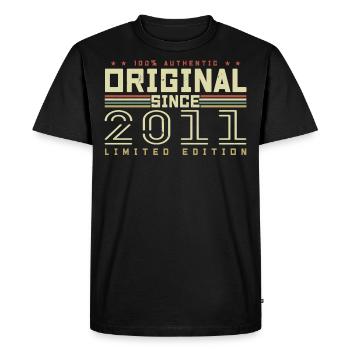 Original 2011 Cadeau Anniversaire 2011 Rétro 2011 - T-shirt Premium bio Homme - noir - Devant - Nico (187cm)