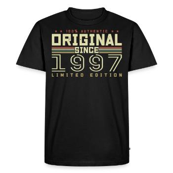 Original 1997 Cadeau Anniversaire 1997 Rétro 1997 - T-shirt Premium bio Homme - noir - Devant - Nico (187cm)