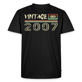 2007 Original 2007 Rétro Cadeau Anniversaire 2007 - T-shirt Premium bio Homme - noir - Devant - Nico (187cm)