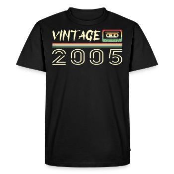 2005 Original 2005 Rétro Cadeau Anniversaire 2005 - T-shirt Premium bio Homme - noir - Devant - Nico (187cm)