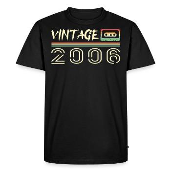 2006 Original 2006 Rétro Cadeau Anniversaire 2006 - T-shirt Premium bio Homme - noir - Devant - Nico (187cm)