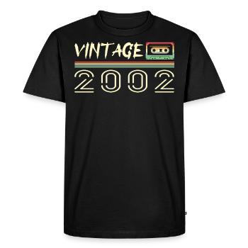 2002 Original 2002 Rétro Cadeau Anniversaire 2002 - T-shirt Premium bio Homme - noir - Devant - Nico (187cm)