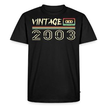 2003 Original 2003 Rétro Cadeau Anniversaire 2003 - T-shirt Premium bio Homme - noir - Devant - Nico (187cm)